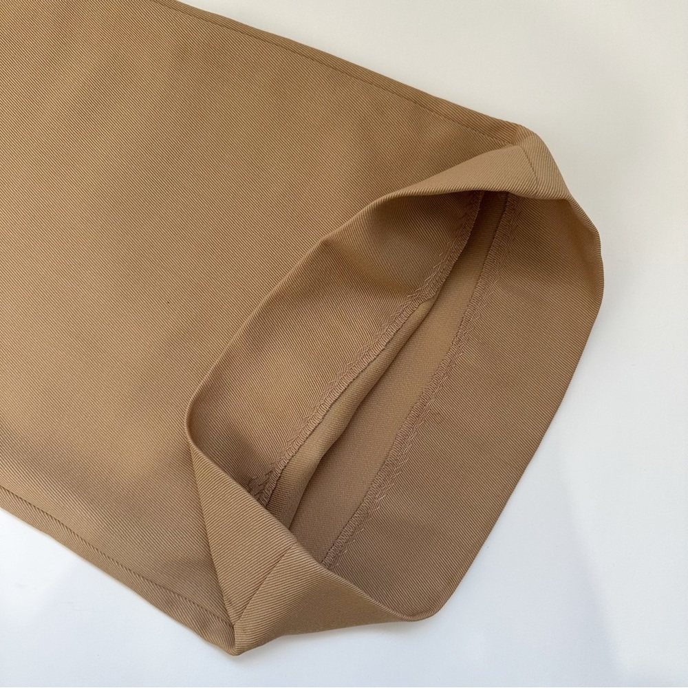 COS Wool High Rise Wide Leg Camel Trousers Sz 4 - Picture 10 of 15